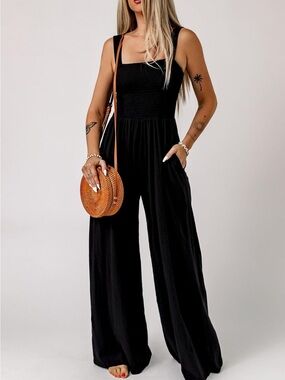 Classic Black Wide-Leg jumpsuit
